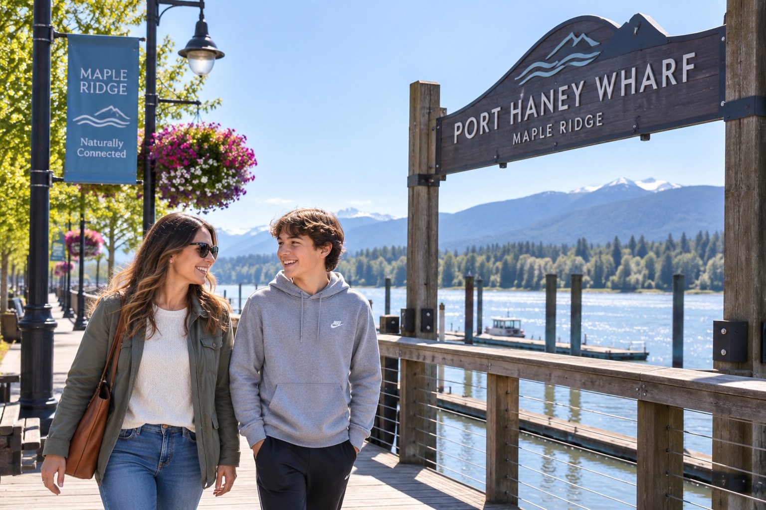 Port Haney Wharf waterfront in Maple Ridge, British Columbia